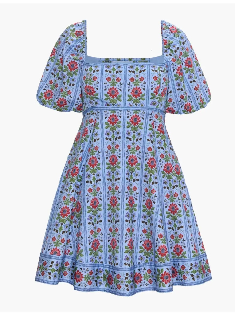 Hill House Matilda Blue Floral Mini Dress